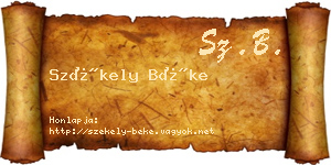 Székely Béke névjegykártya